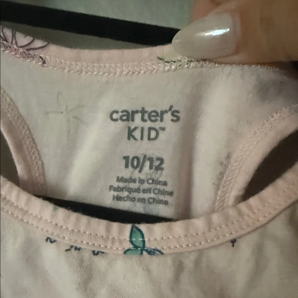 Carter's Light Pink Sleeveless Mermaid Print Casual Dress